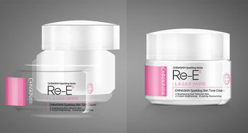 两款塑料包装产品临摹 瓶子 塑料 透明 鼠绘 粉色 修图